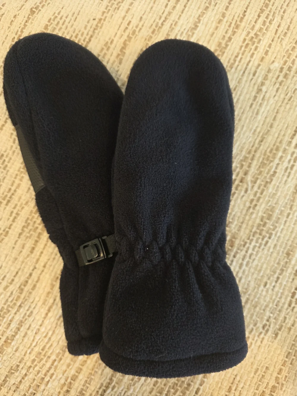 Lands' End Kids S Black Fleece Mittens